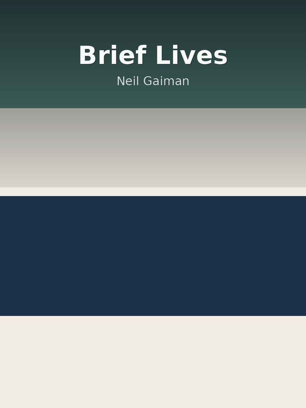 Brief Lives by Neil Gaiman book cover