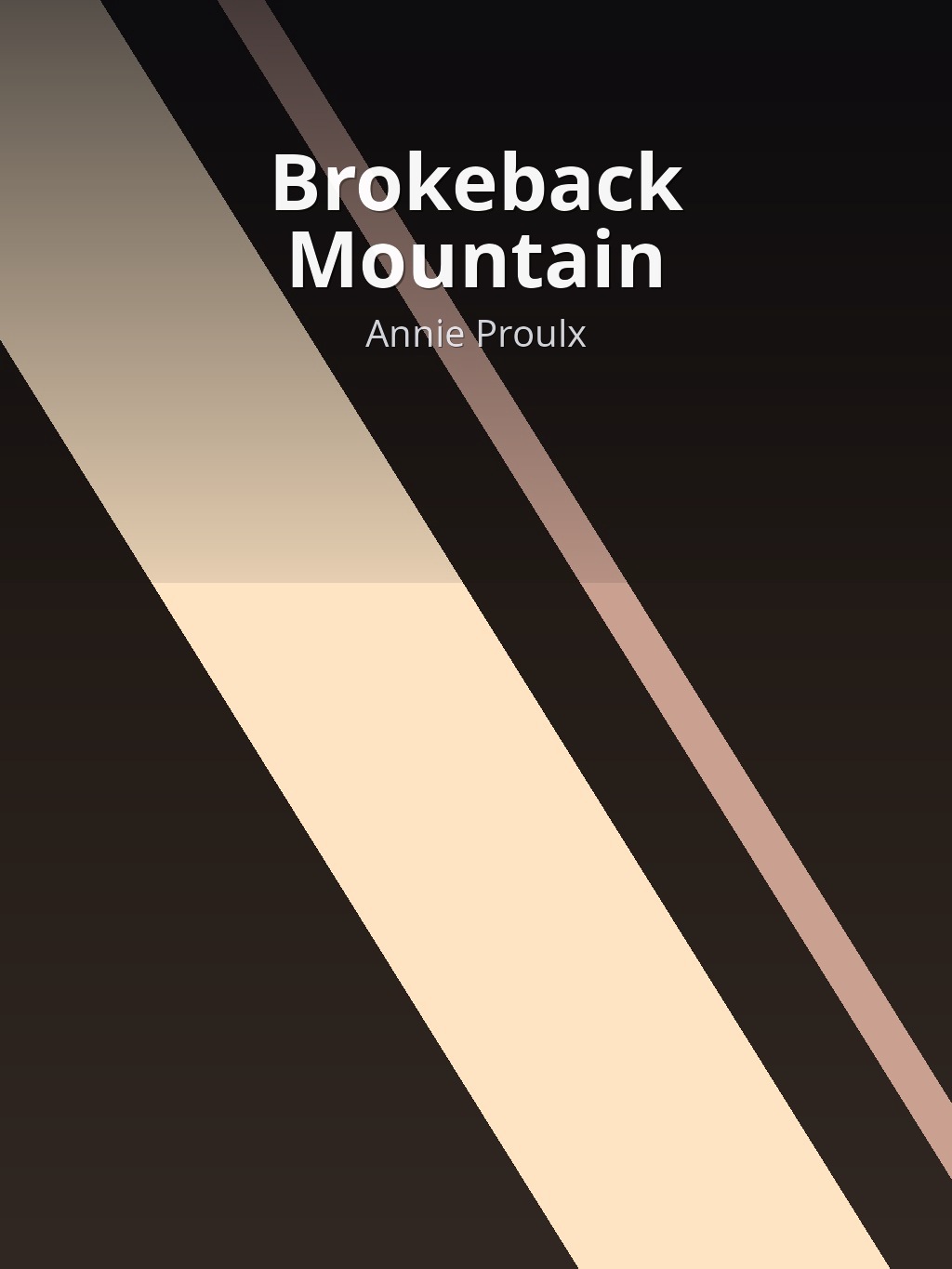 Brokeback Mountain by Annie Proulx book cover