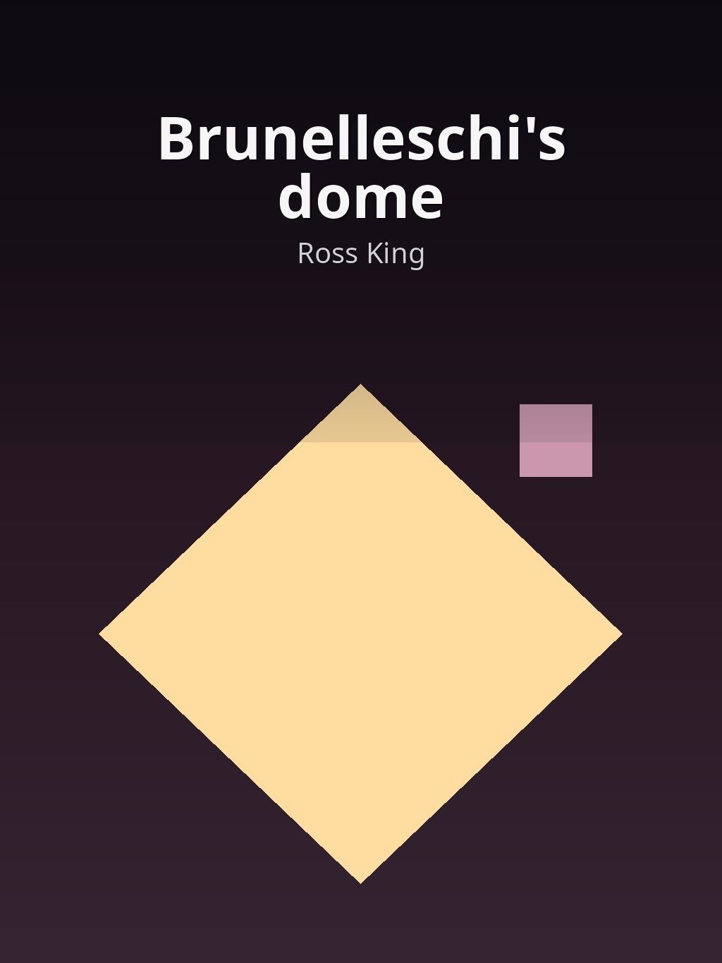 Brunelleschi's dome by Ross King book cover