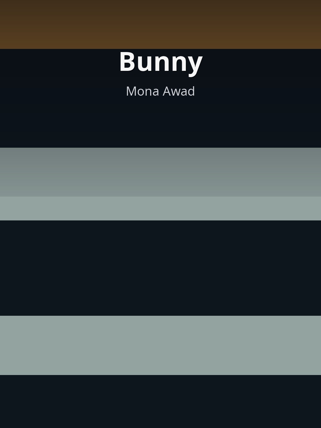 Bunny by Mona Awad book cover