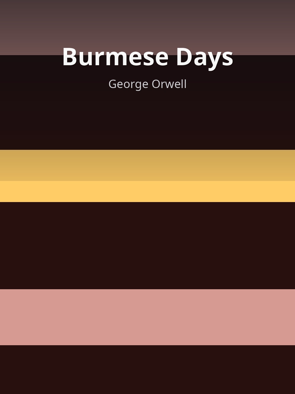 Burmese Days by George Orwell book cover