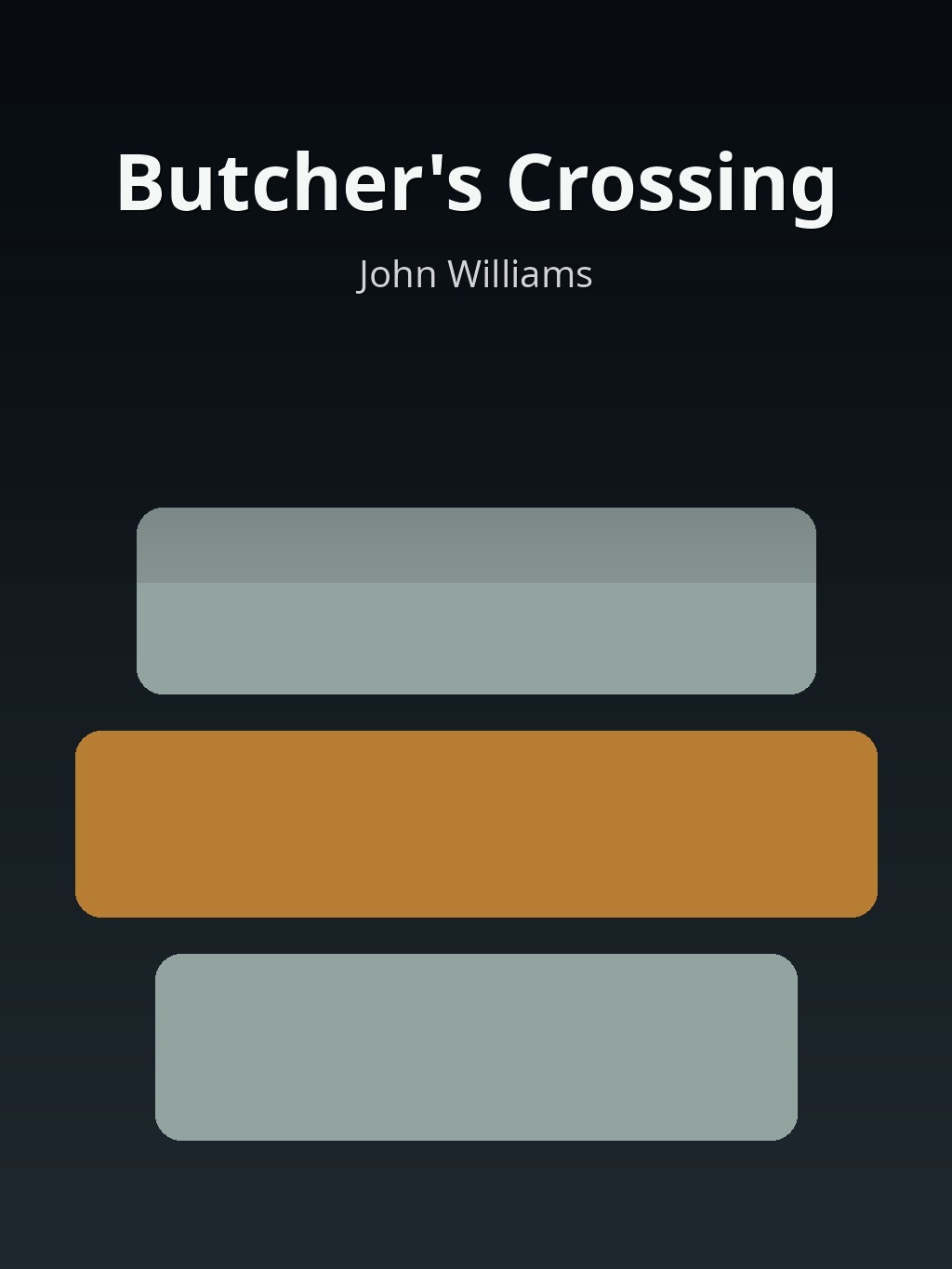 Butcher's Crossing by John Williams book cover