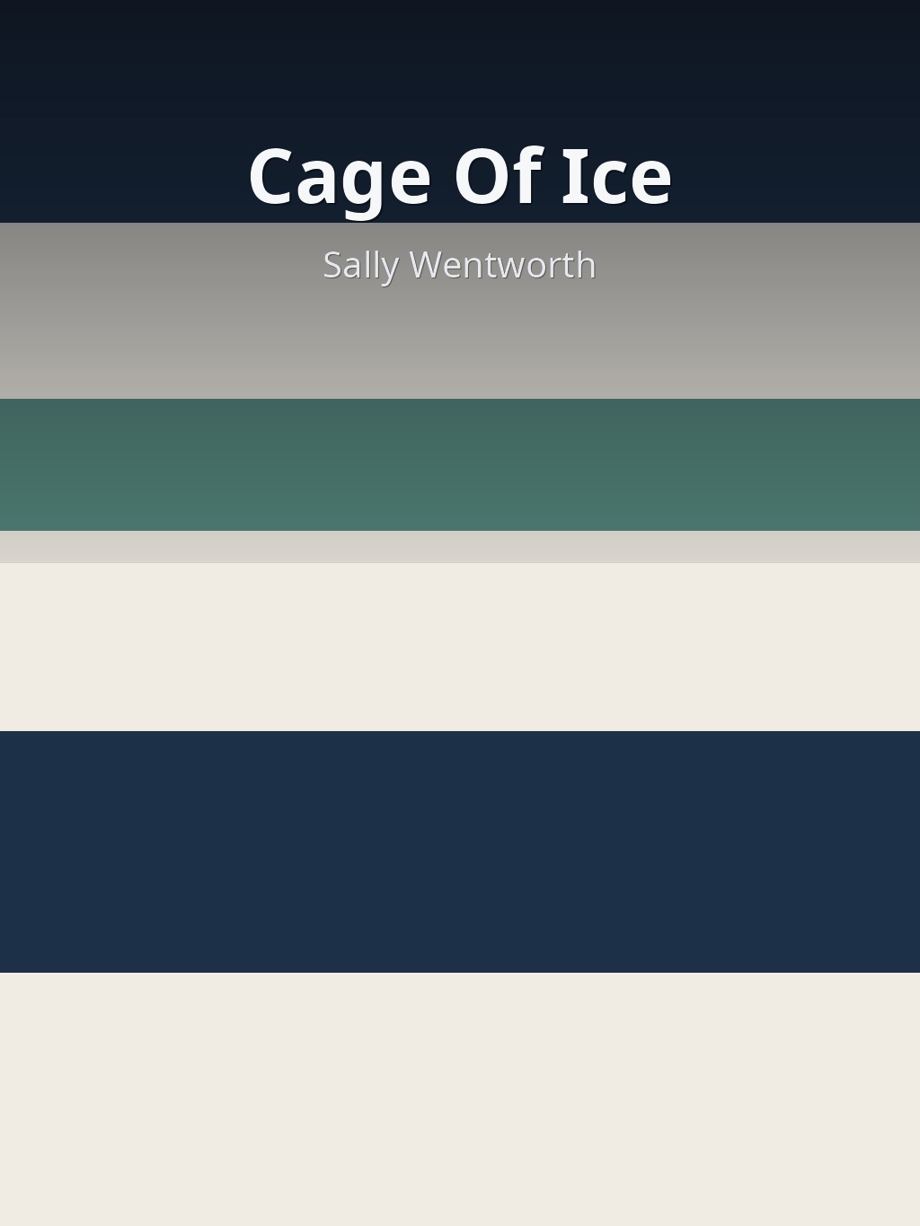 Cage Of Ice by Sally Wentworth book cover