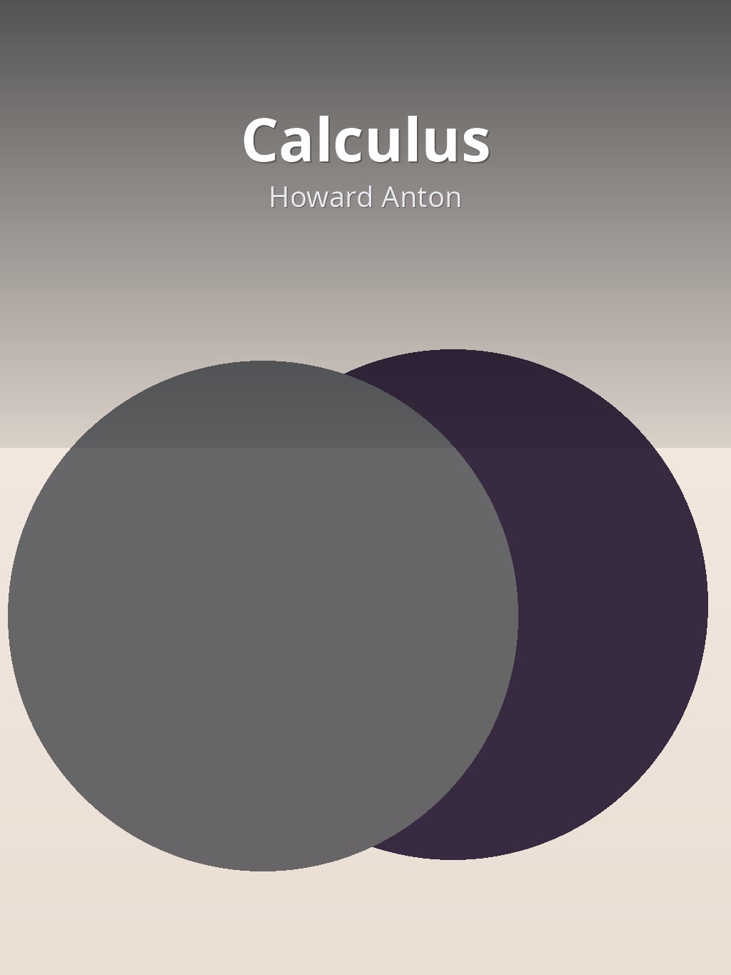 Calculus by Howard Anton book cover