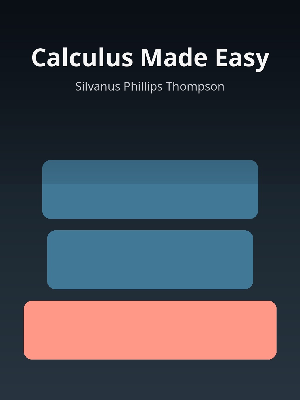 Calculus Made Easy by Silvanus Phillips Thompson book cover