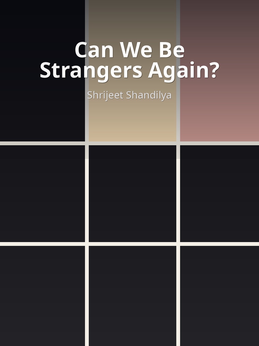 Can We Be Strangers Again? by Shrijeet Shandilya book cover