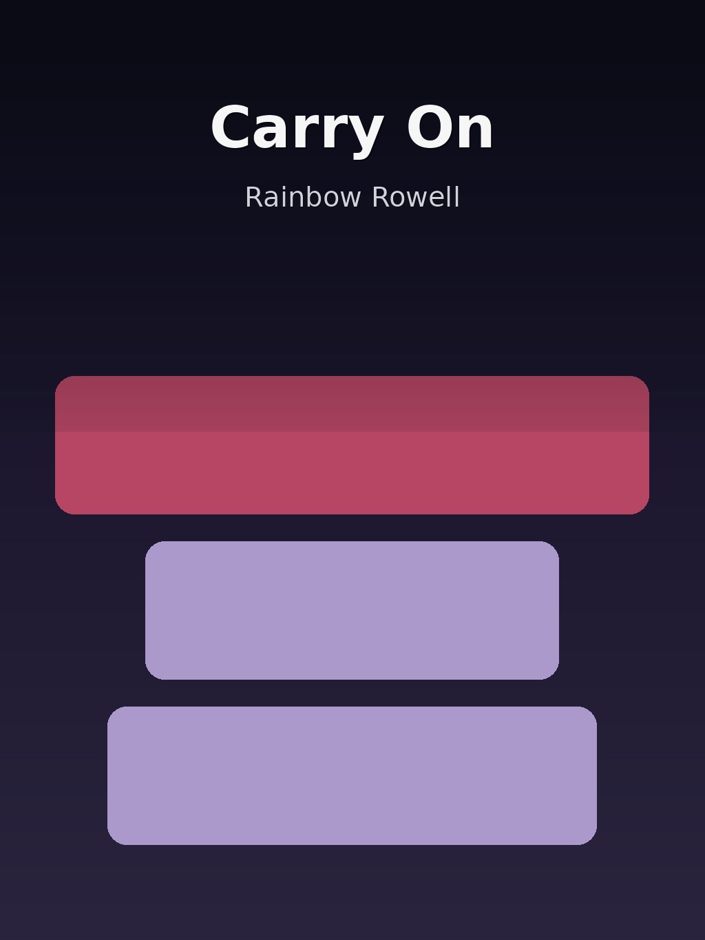 Carry On by Rainbow Rowell book cover