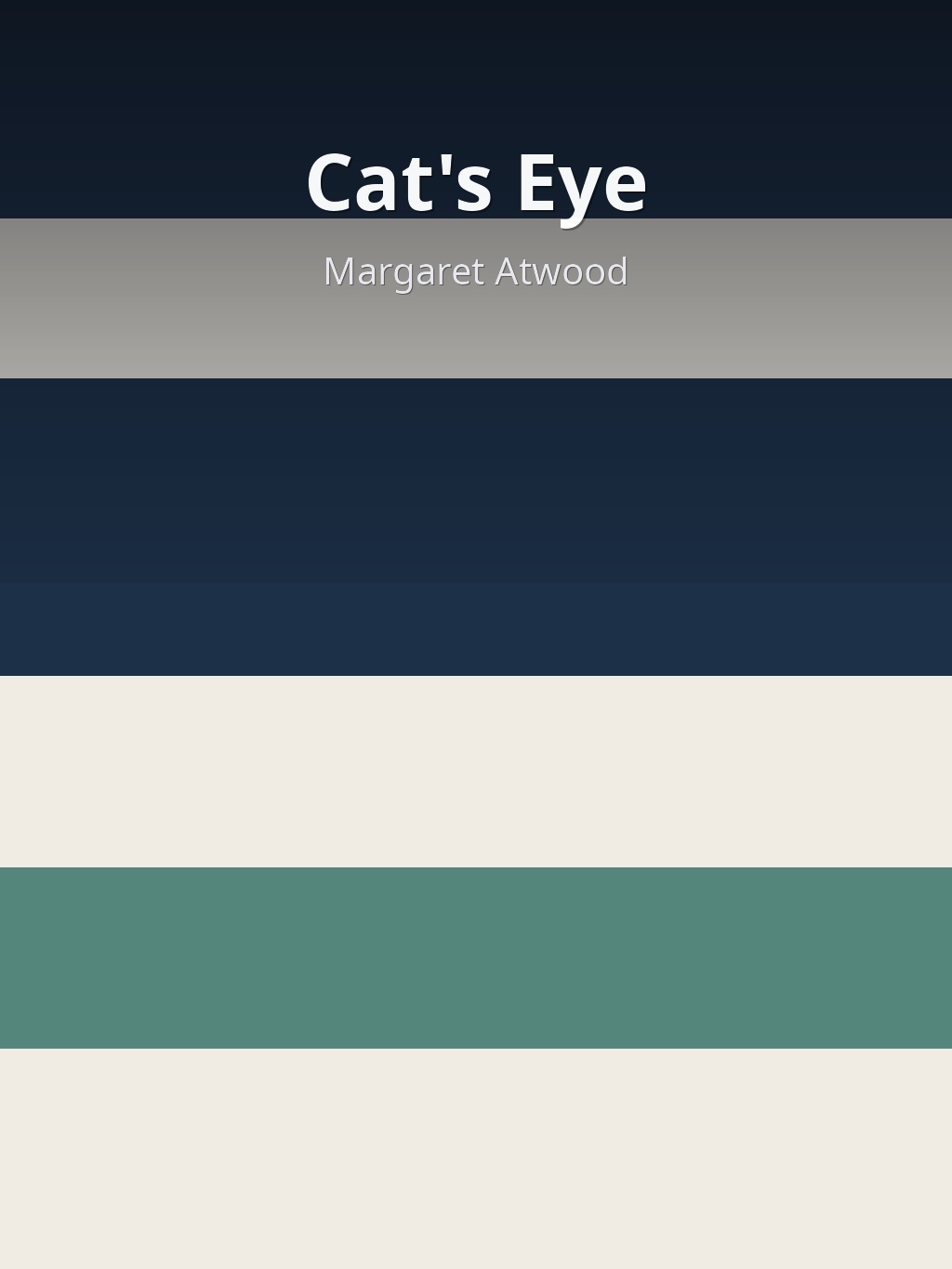 Cat's Eye by Margaret Atwood book cover