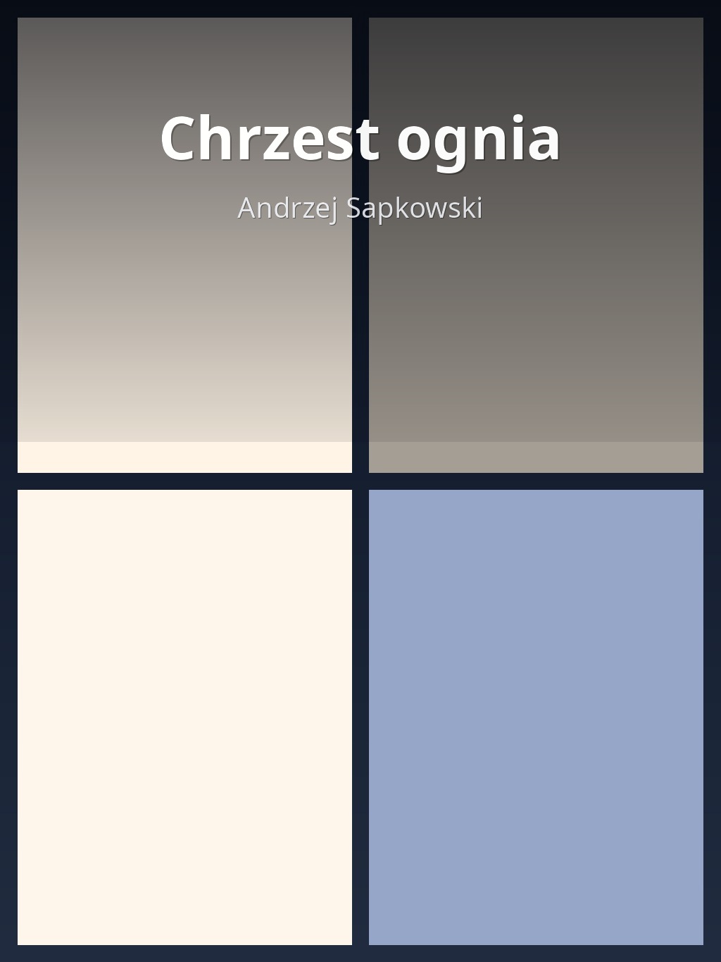 Chrzest ognia by Andrzej Sapkowski book cover
