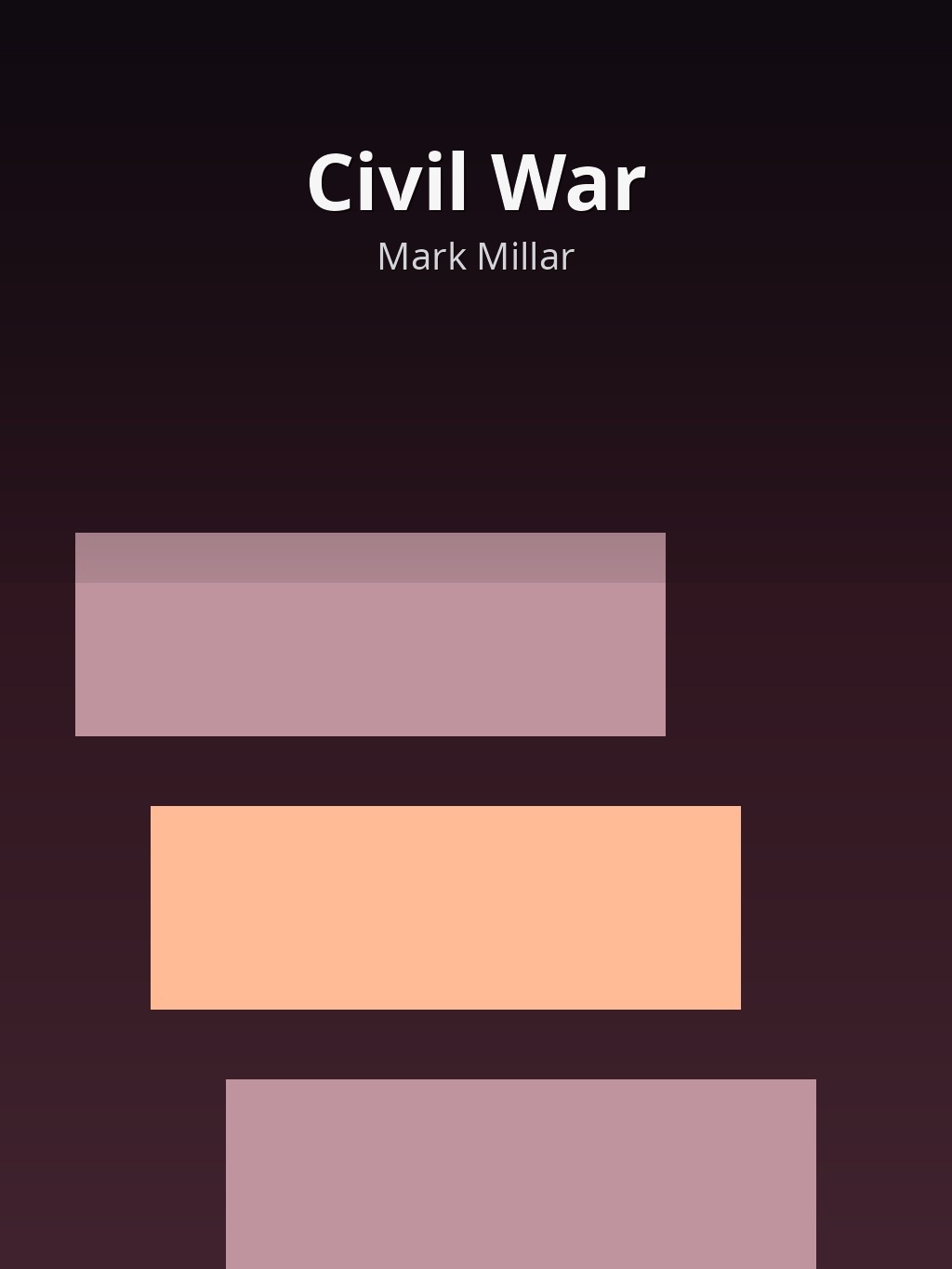 Civil War by Mark Millar book cover