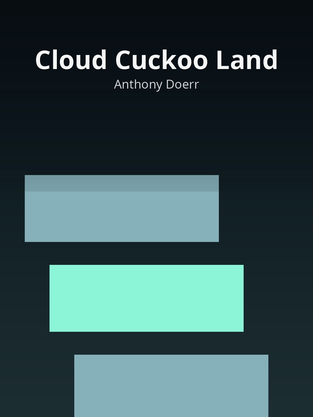 Cloud Cuckoo Land by Anthony Doerr book cover