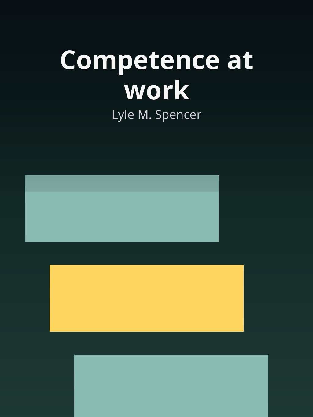 Competence at work by Lyle M. Spencer book cover