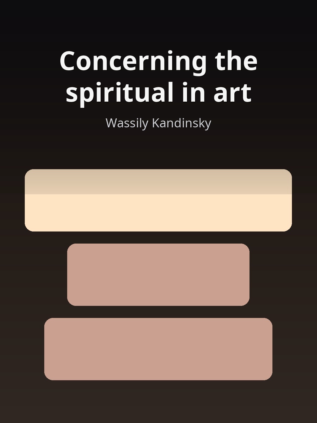 Concerning the spiritual in art by Wassily Kandinsky book cover