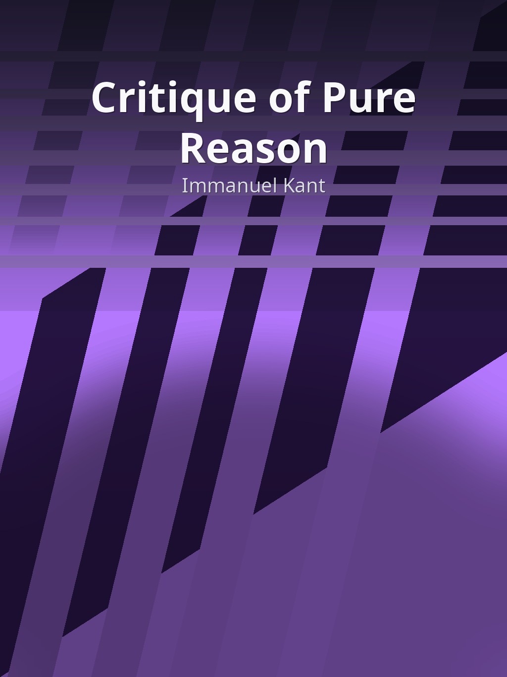 Critique of Pure Reason by Immanuel Kant book cover