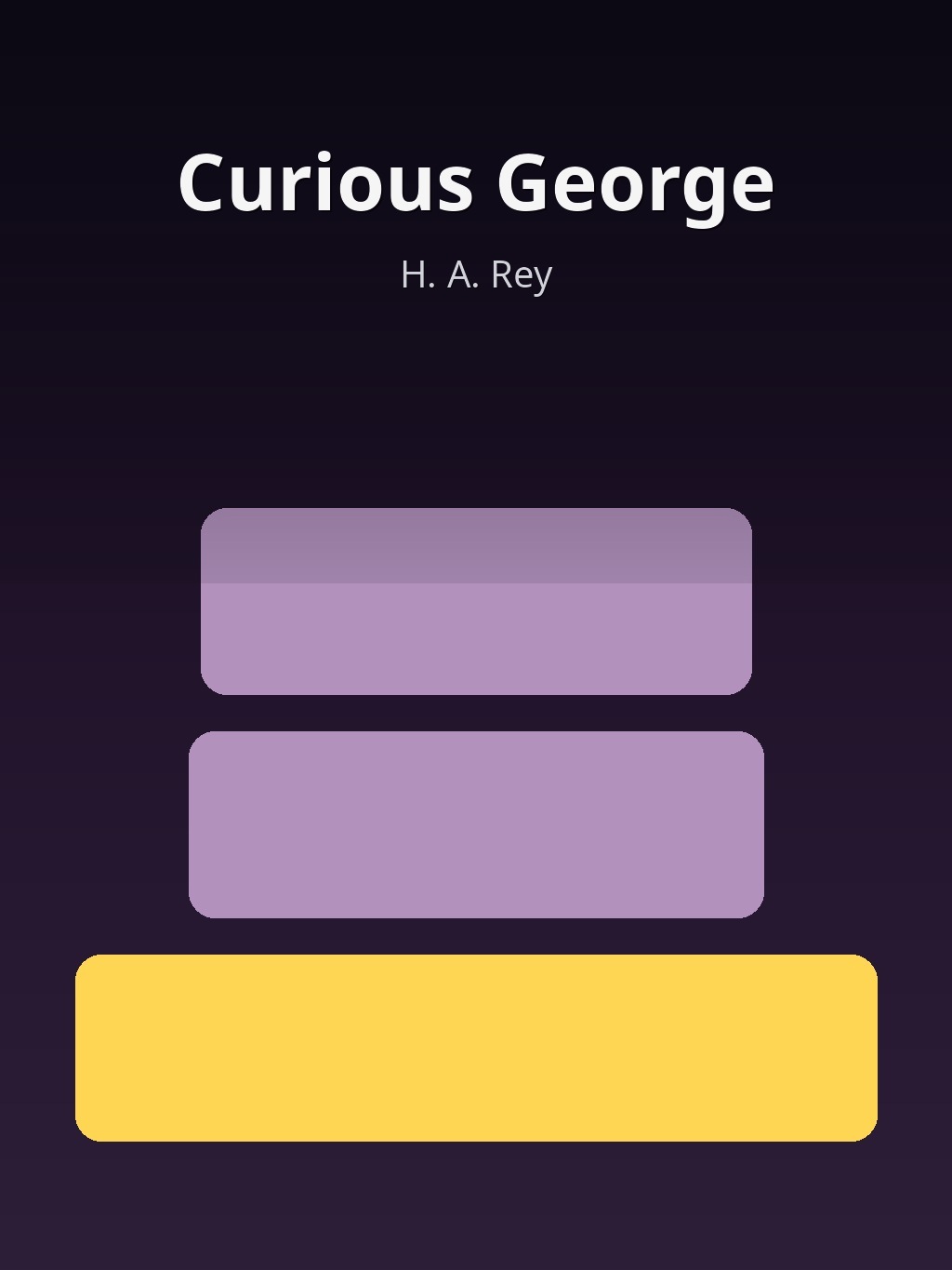 Curious George by H. A. Rey book cover