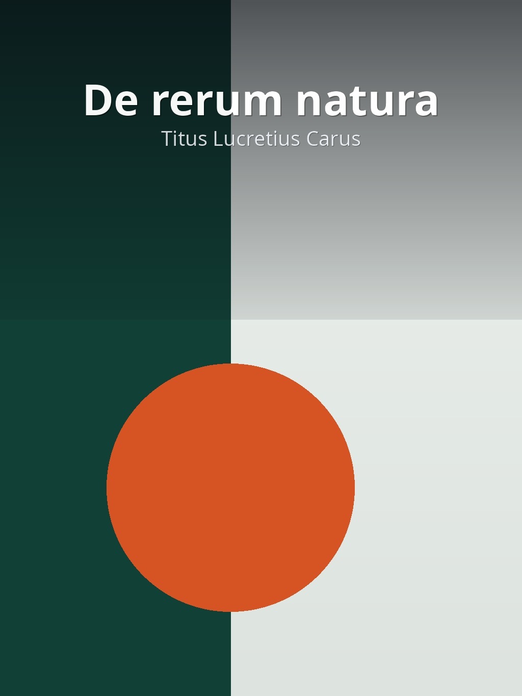 De rerum natura by Titus Lucretius Carus book cover