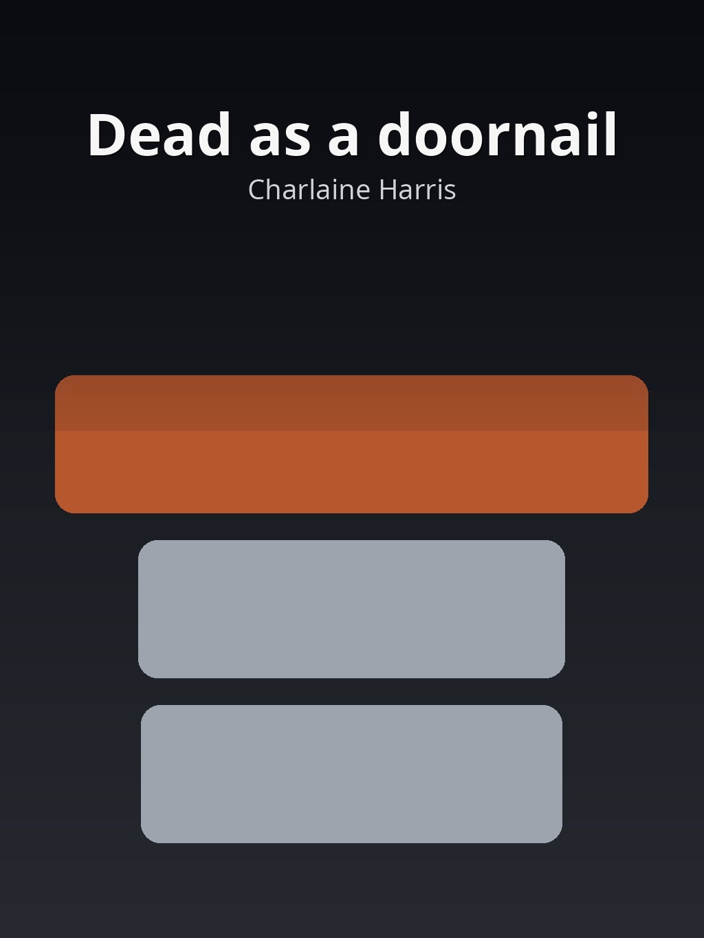 Dead as a doornail by Charlaine Harris book cover