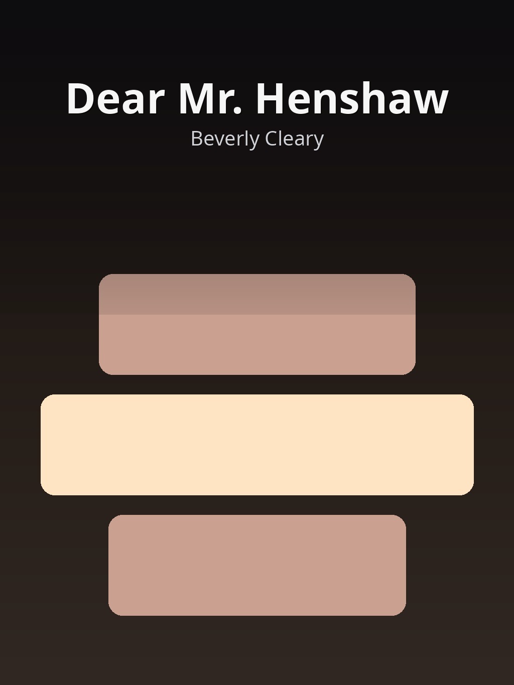 Dear Mr. Henshaw by Beverly Cleary book cover