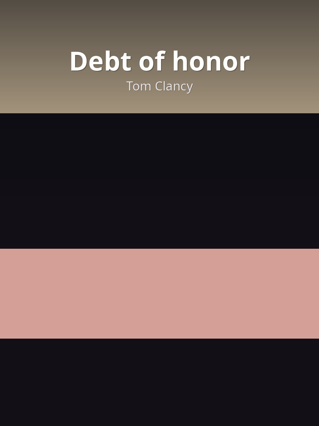 Debt of honor by Tom Clancy book cover