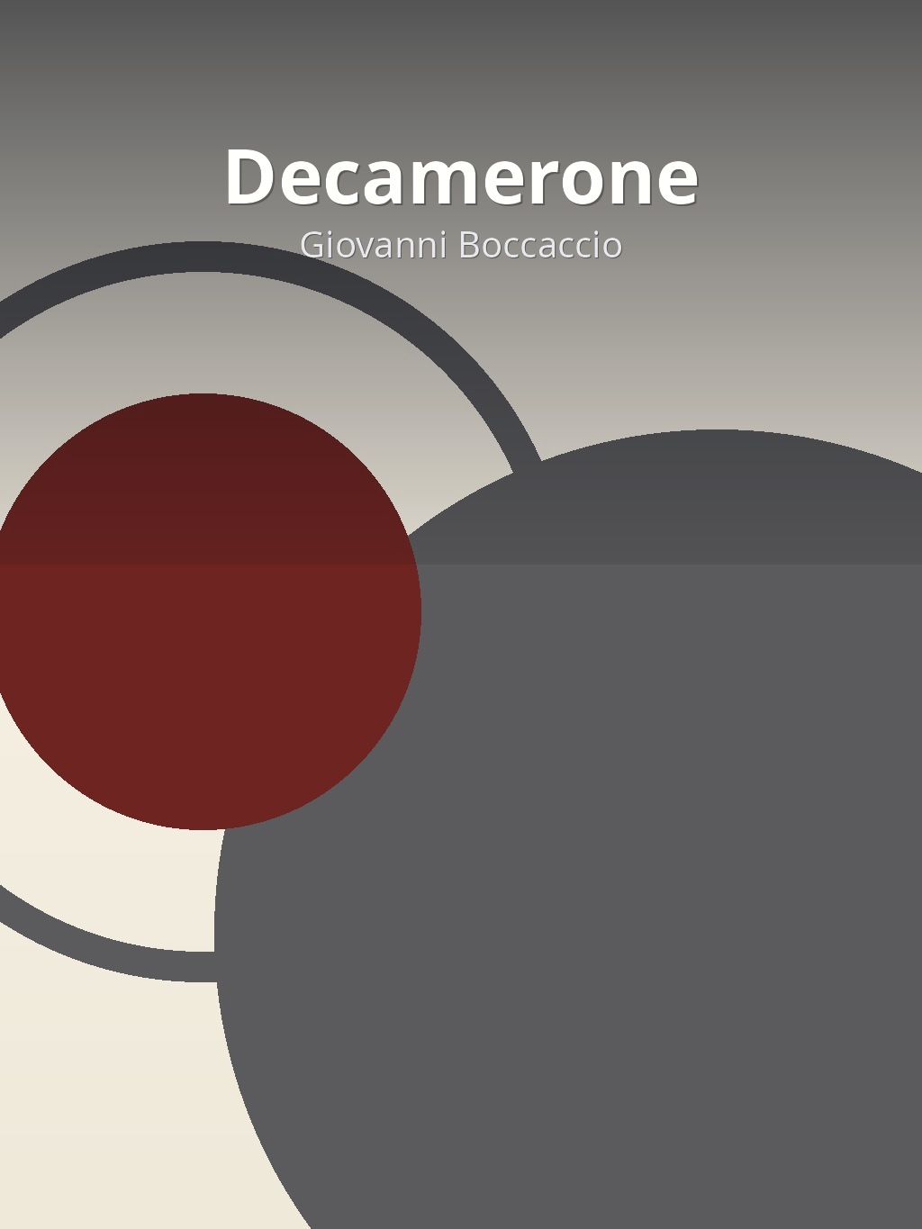 Decamerone by Giovanni Boccaccio book cover