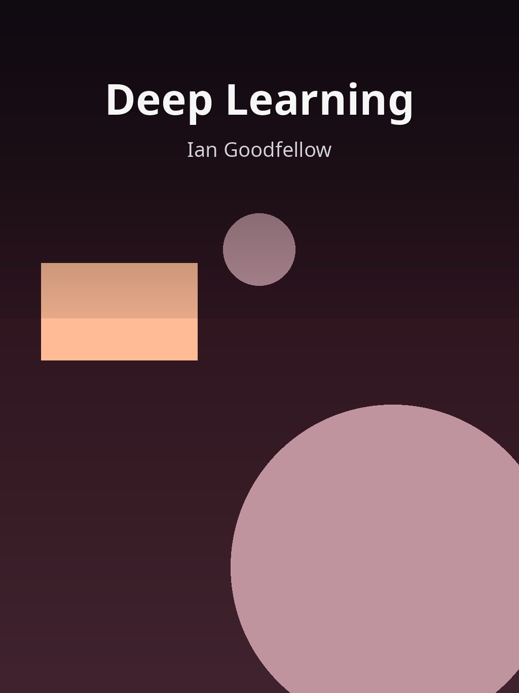 Deep Learning by Ian Goodfellow book cover