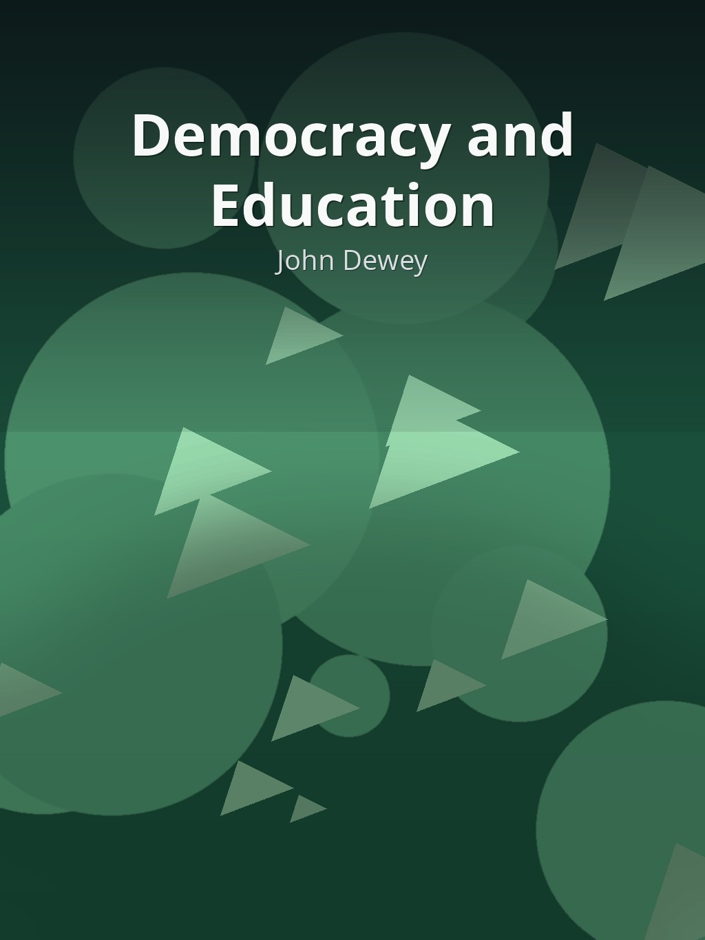 Democracy and Education by John Dewey book cover