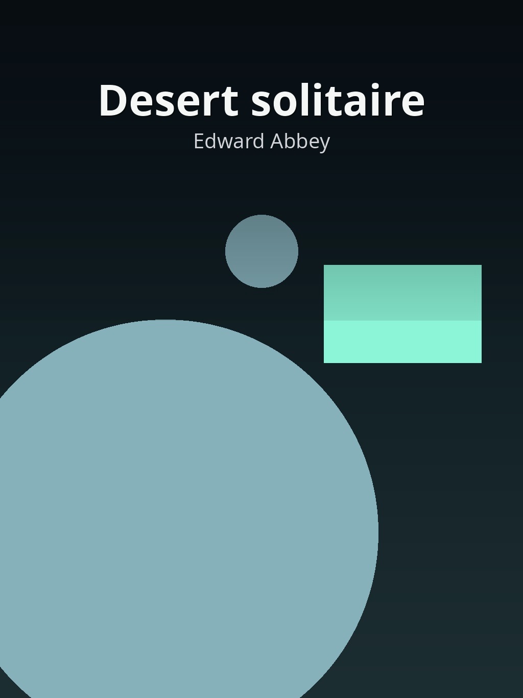 Desert solitaire by Edward Abbey book cover