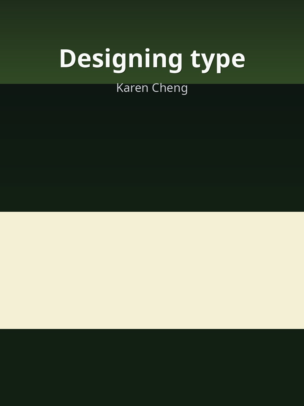 Designing type by Karen Cheng book cover