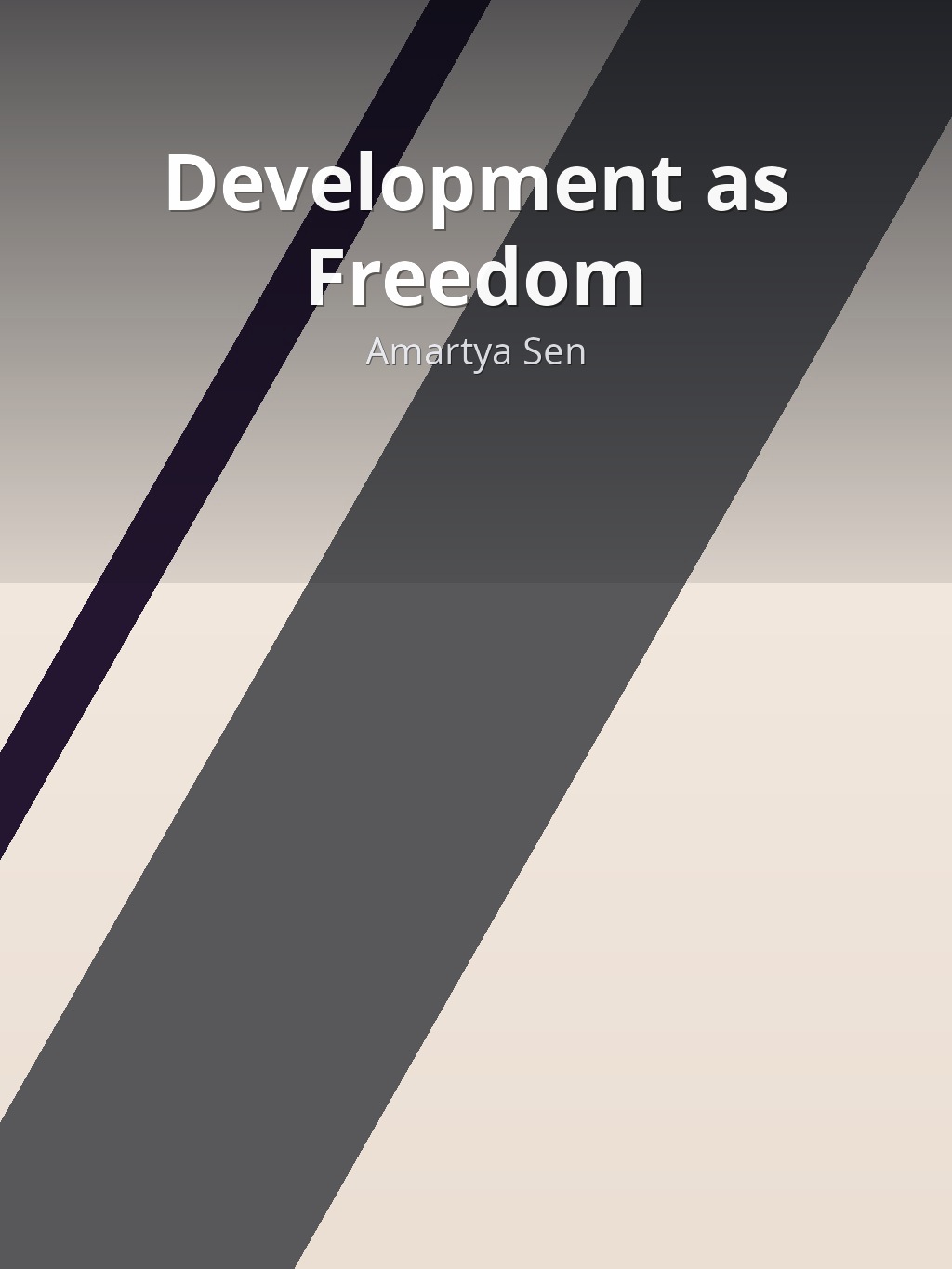 Development as Freedom by Amartya Sen book cover