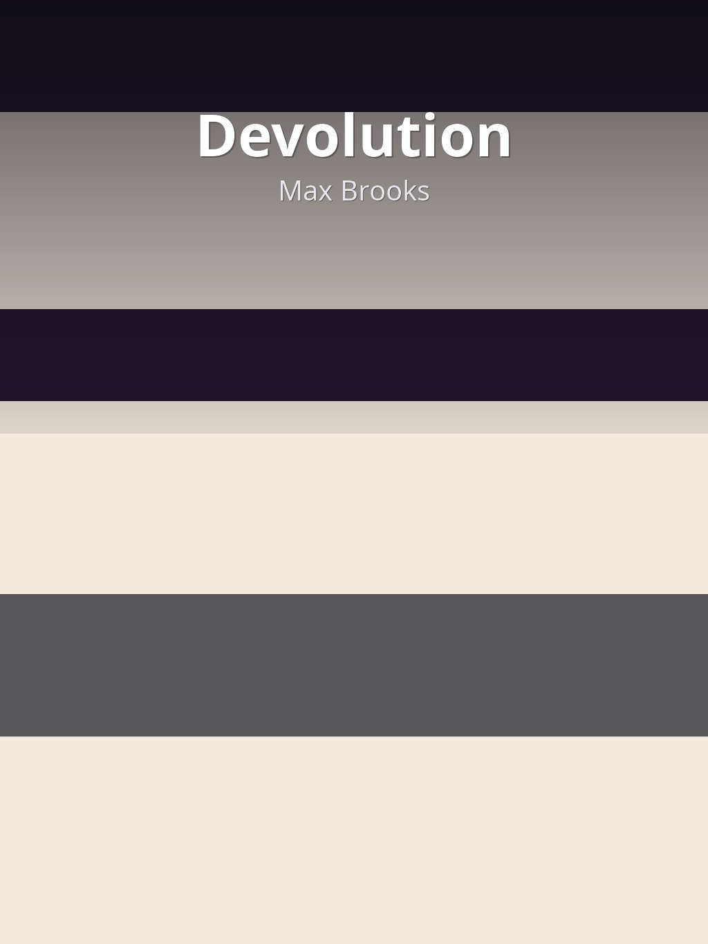 Devolution by Max Brooks book cover