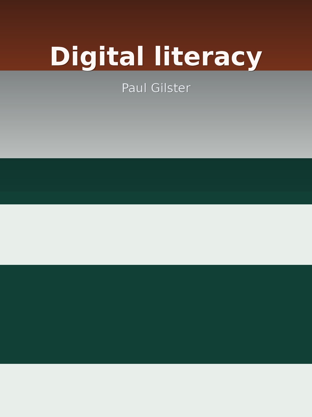 Digital literacy by Paul Gilster book cover