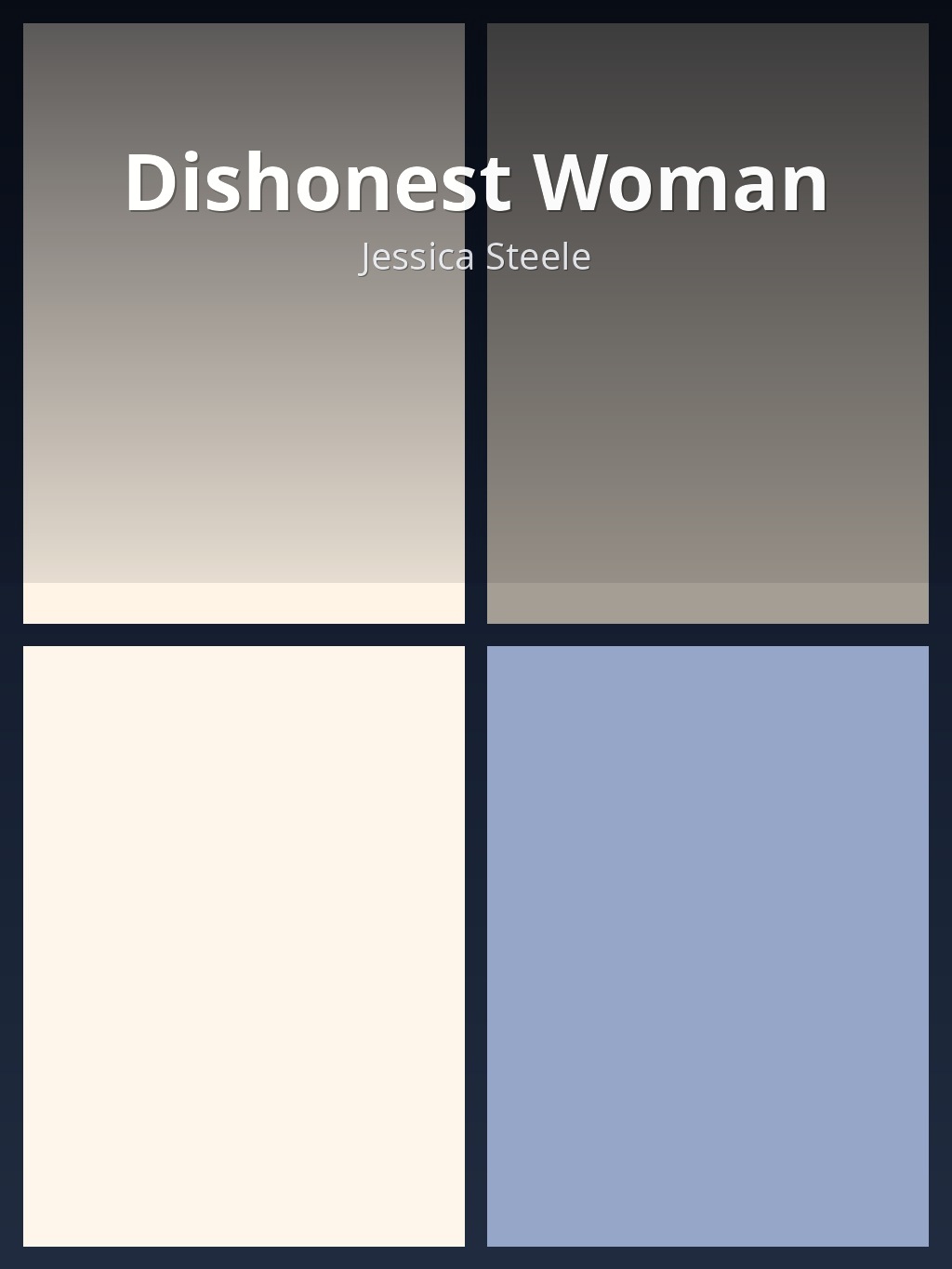 Dishonest Woman by Jessica Steele book cover