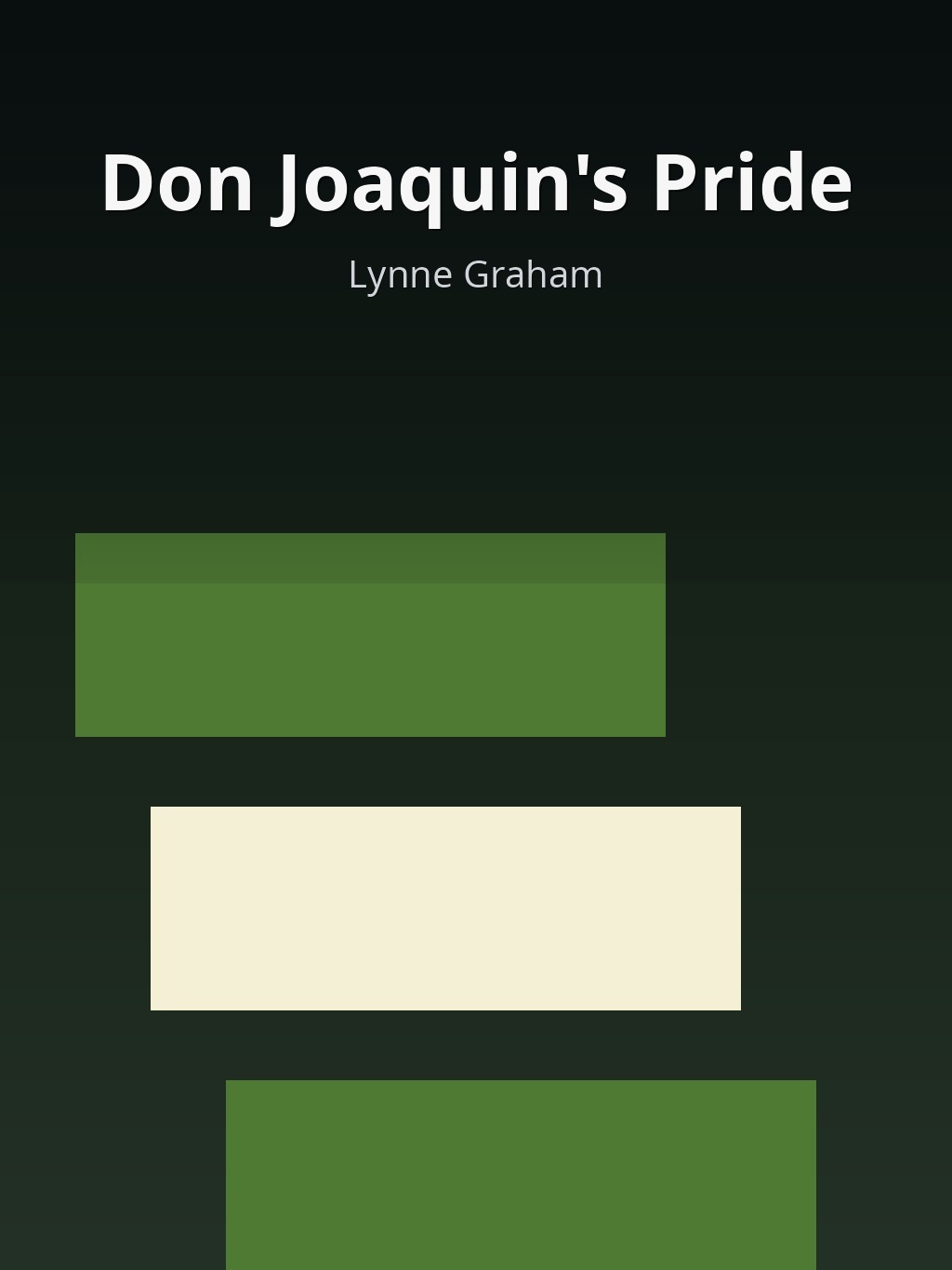 Don Joaquin's Pride by Lynne Graham book cover