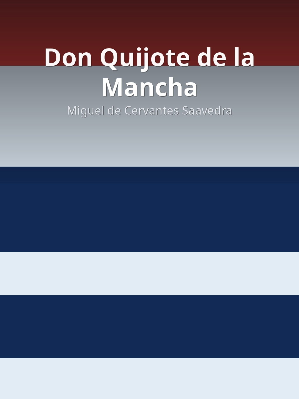 Don Quijote de la Mancha by Miguel de Cervantes Saavedra book cover