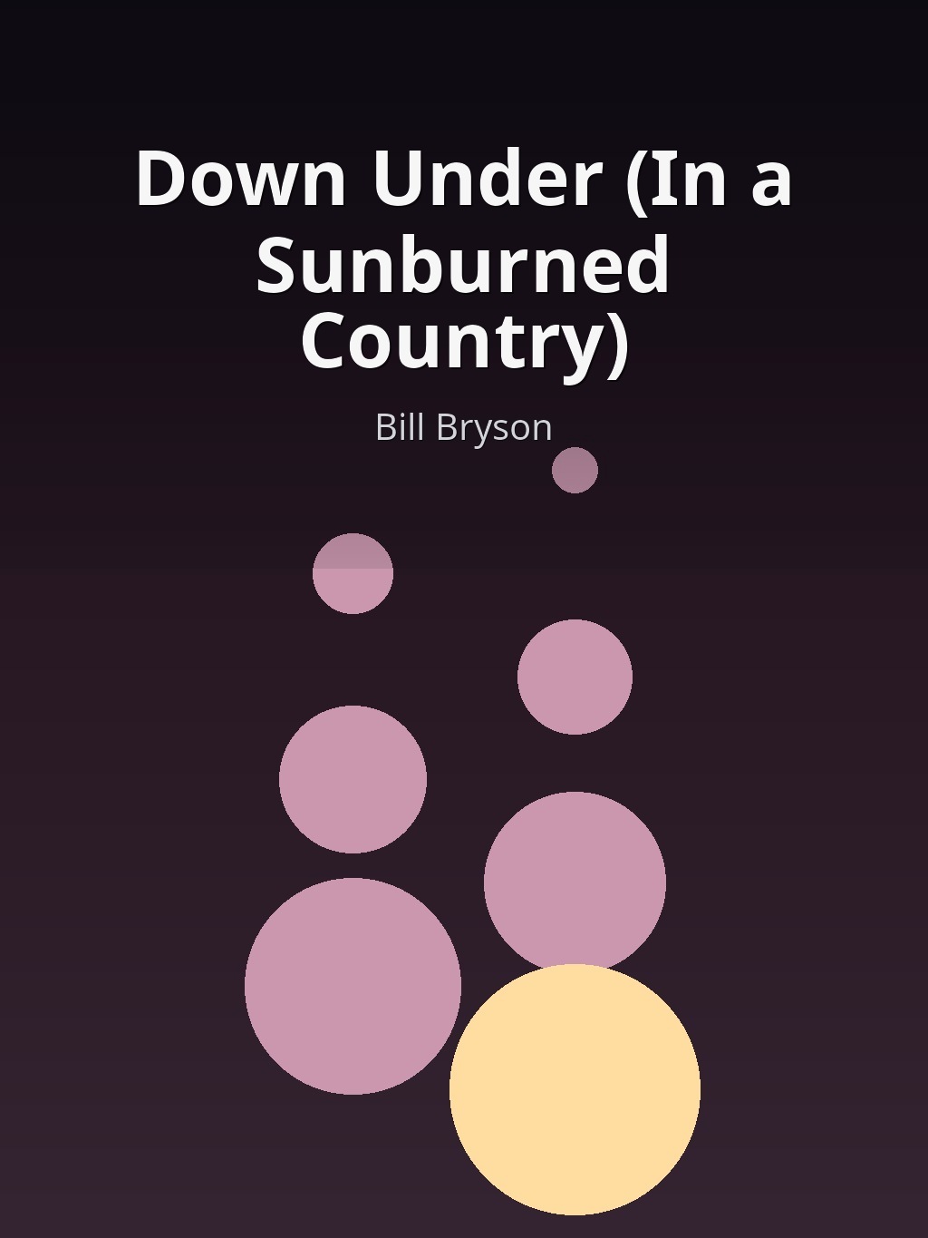 Down Under (In a Sunburned Country) by Bill Bryson book cover