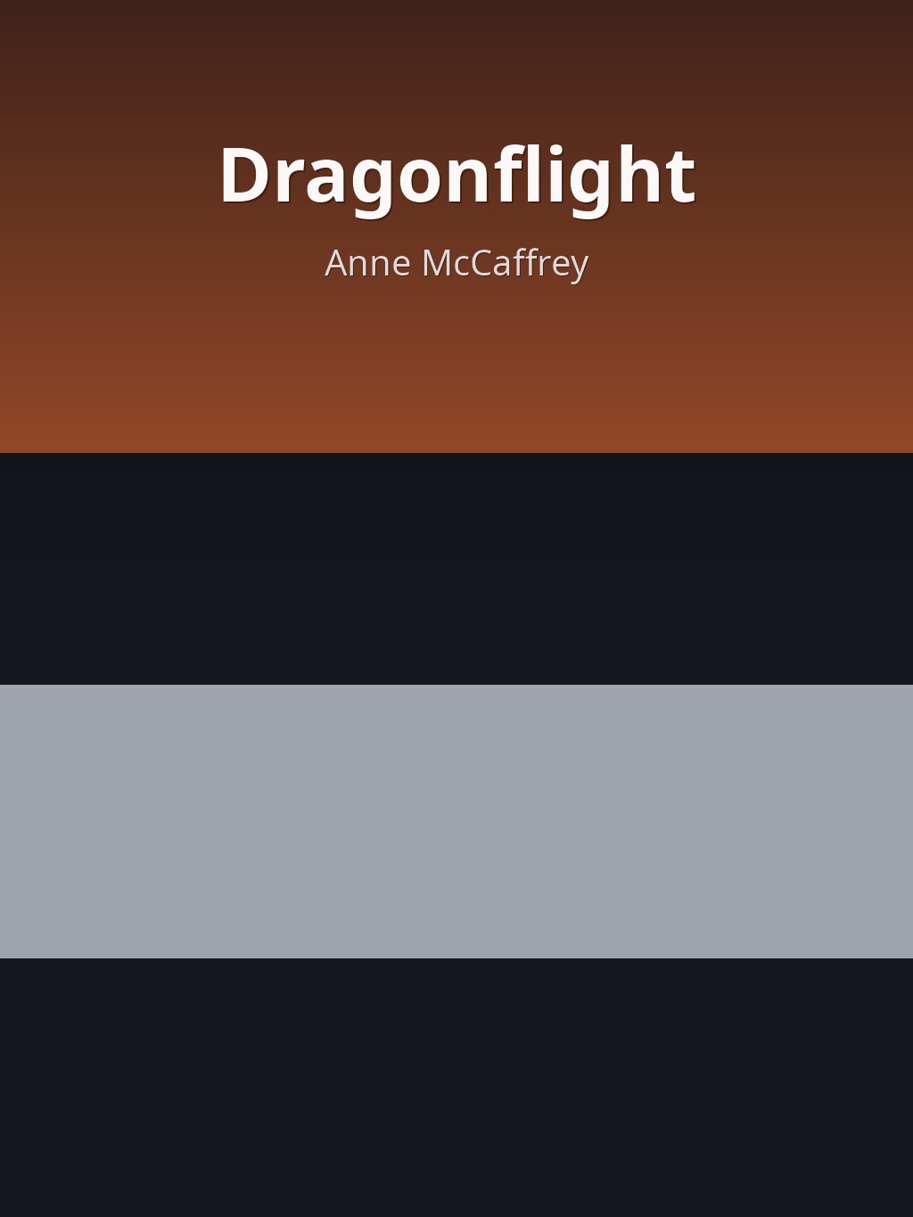 Dragonflight by Anne McCaffrey book cover