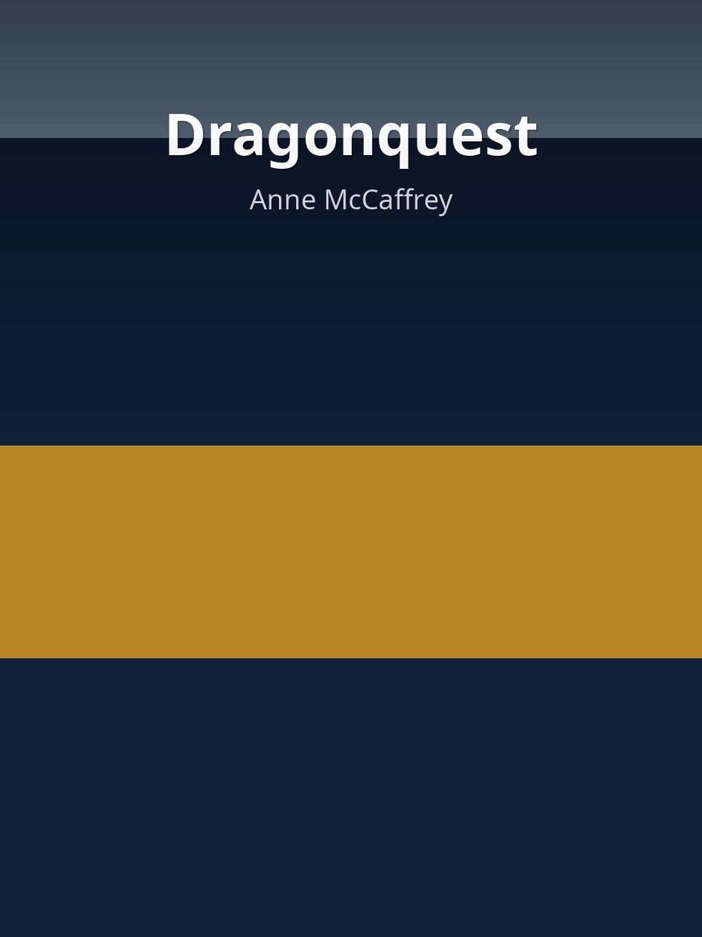 Dragonquest by Anne McCaffrey book cover