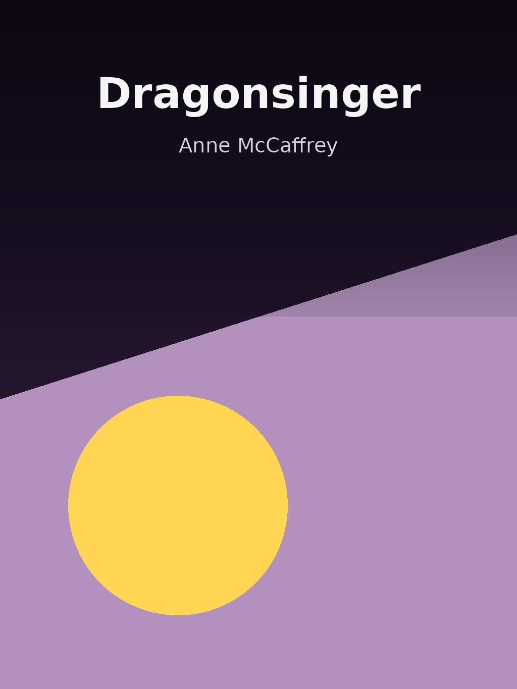 Dragonsinger by Anne McCaffrey book cover