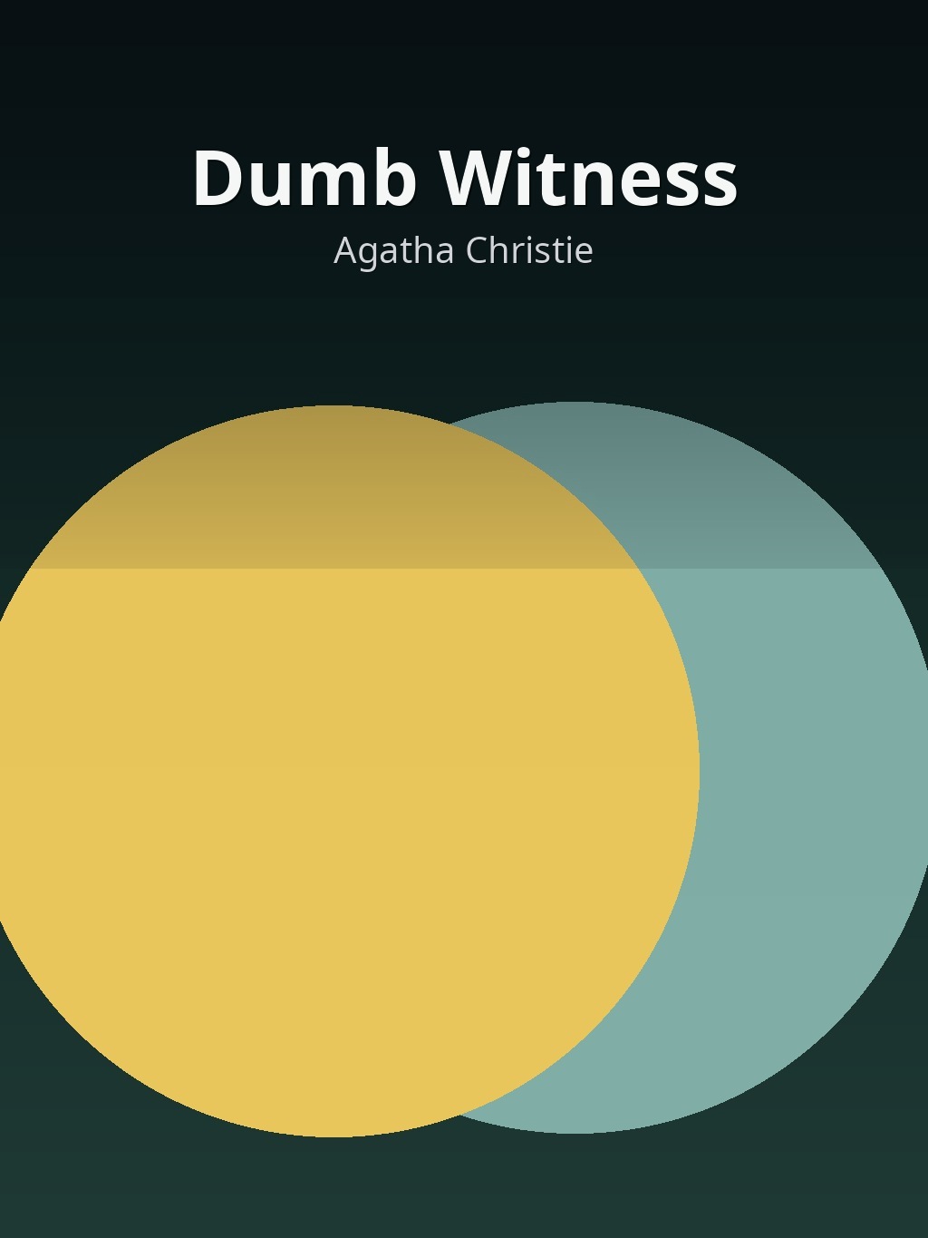Dumb Witness by Agatha Christie book cover