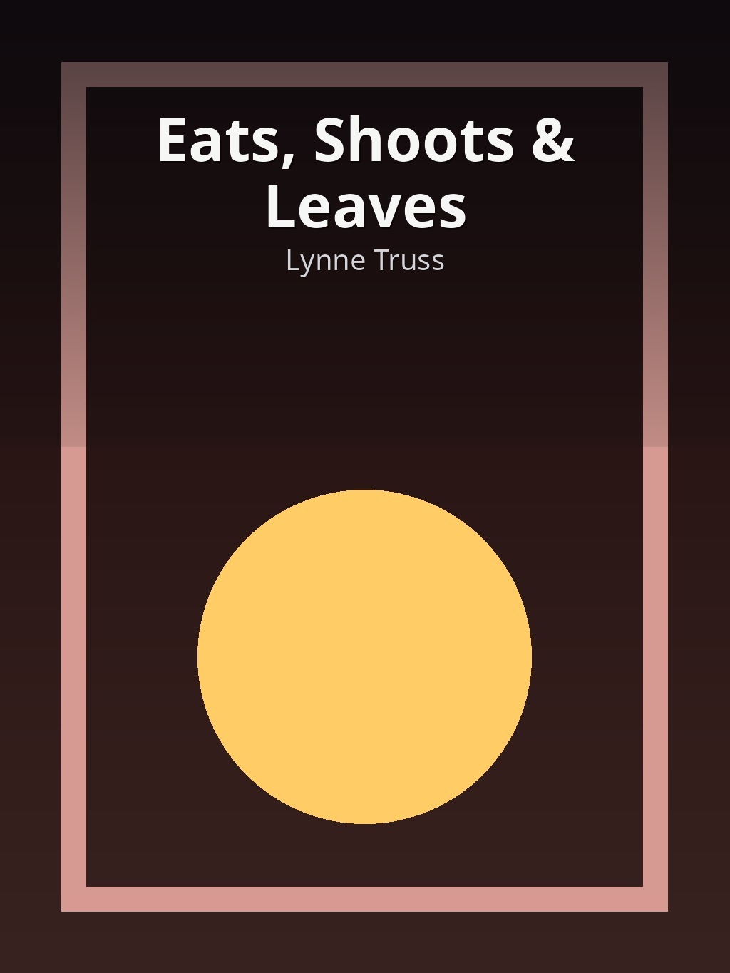 Eats, Shoots & Leaves by Lynne Truss book cover