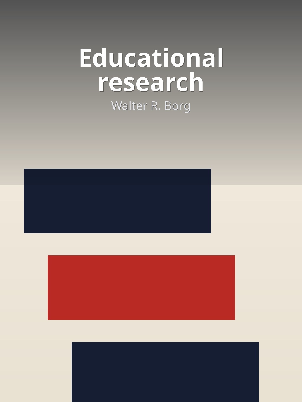 Educational research by Walter R. Borg book cover