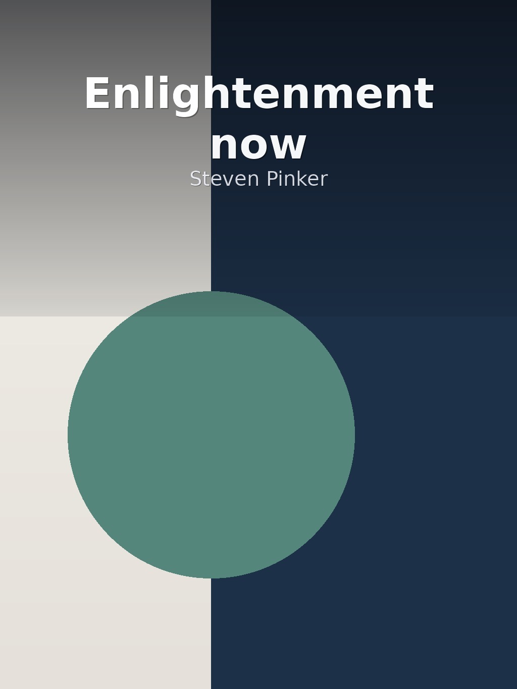 Enlightenment now by Steven Pinker book cover