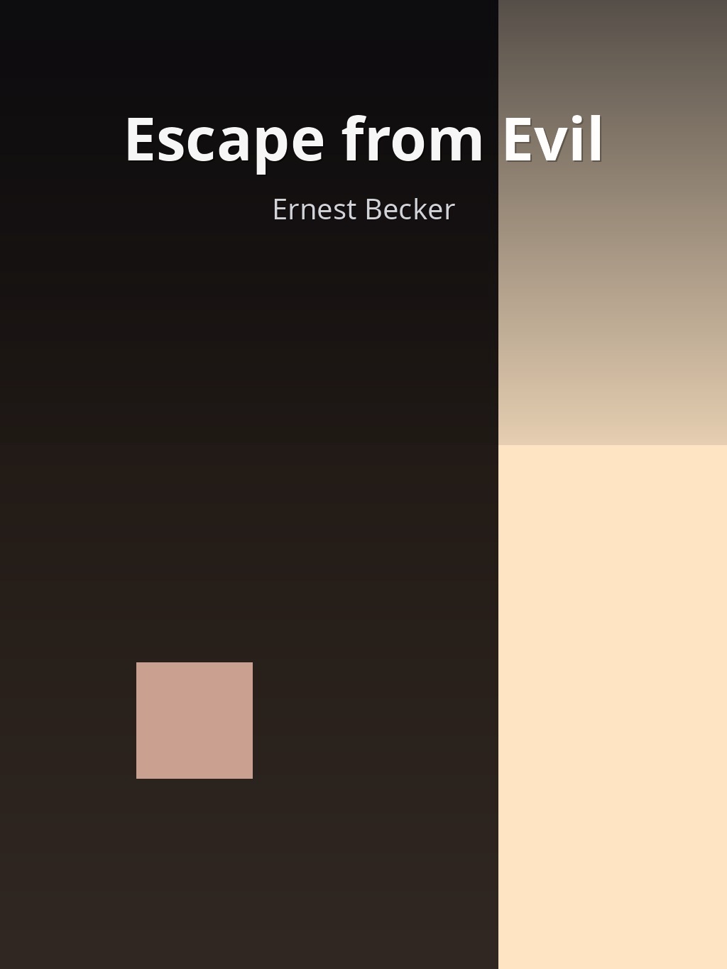 Escape from Evil by Ernest Becker book cover