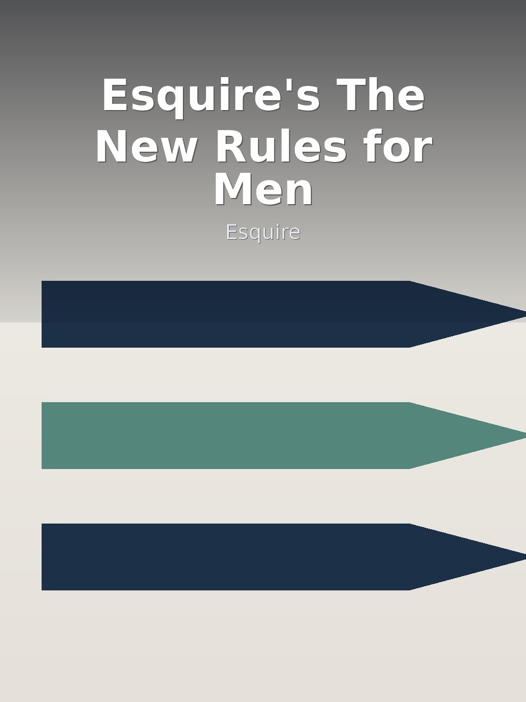 Esquire's The New Rules for Men by Esquire book cover