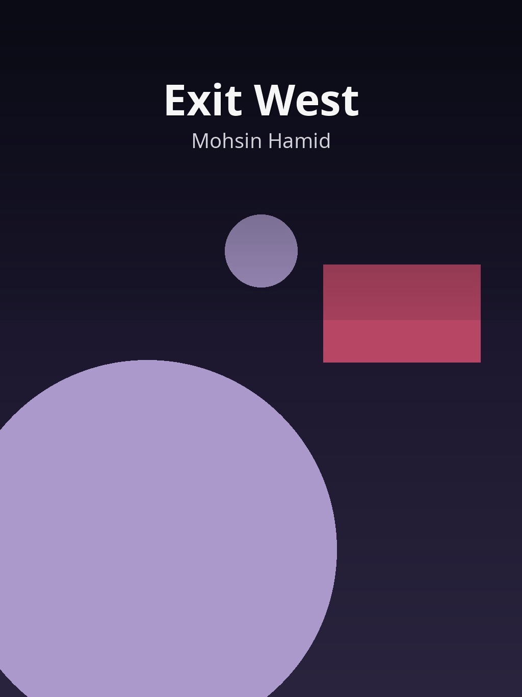 Exit West by Mohsin Hamid book cover