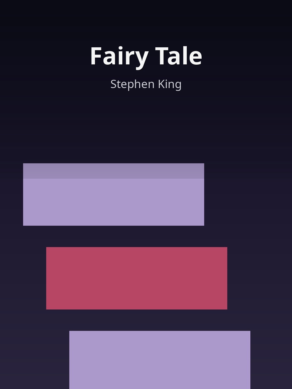 Fairy Tale by Stephen King book cover