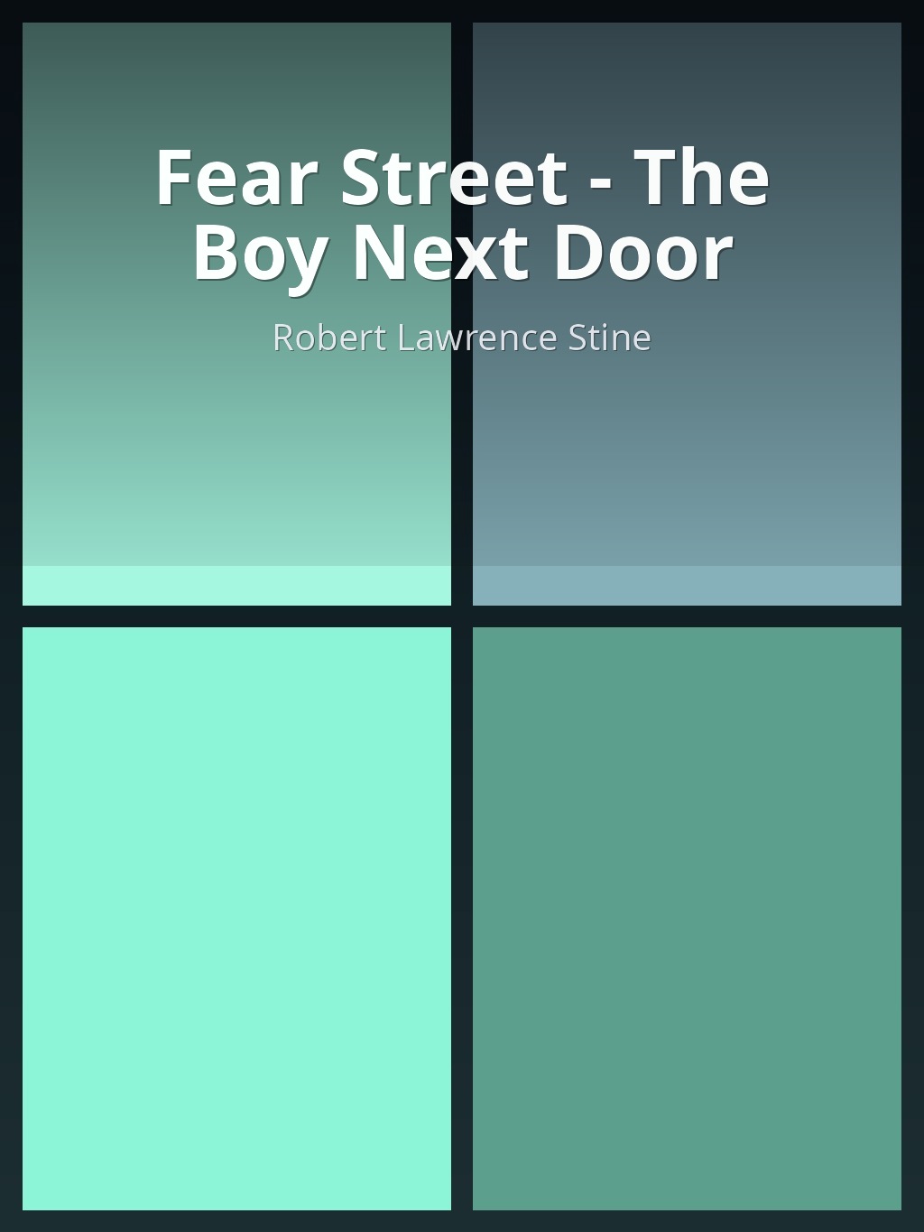 Fear Street - The Boy Next Door by Robert Lawrence Stine book cover