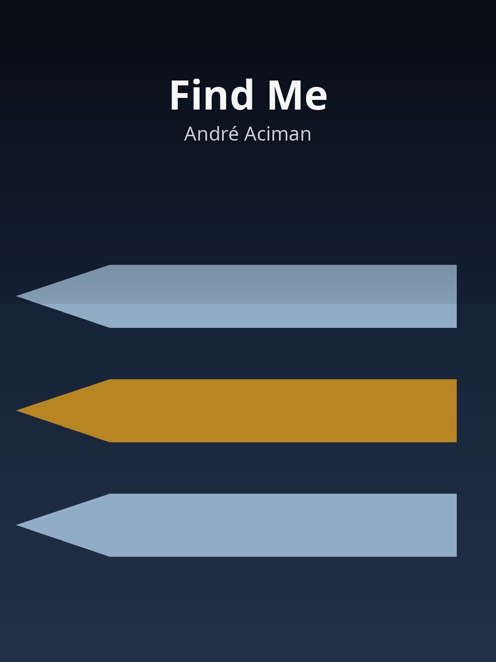 Find Me by André Aciman book cover