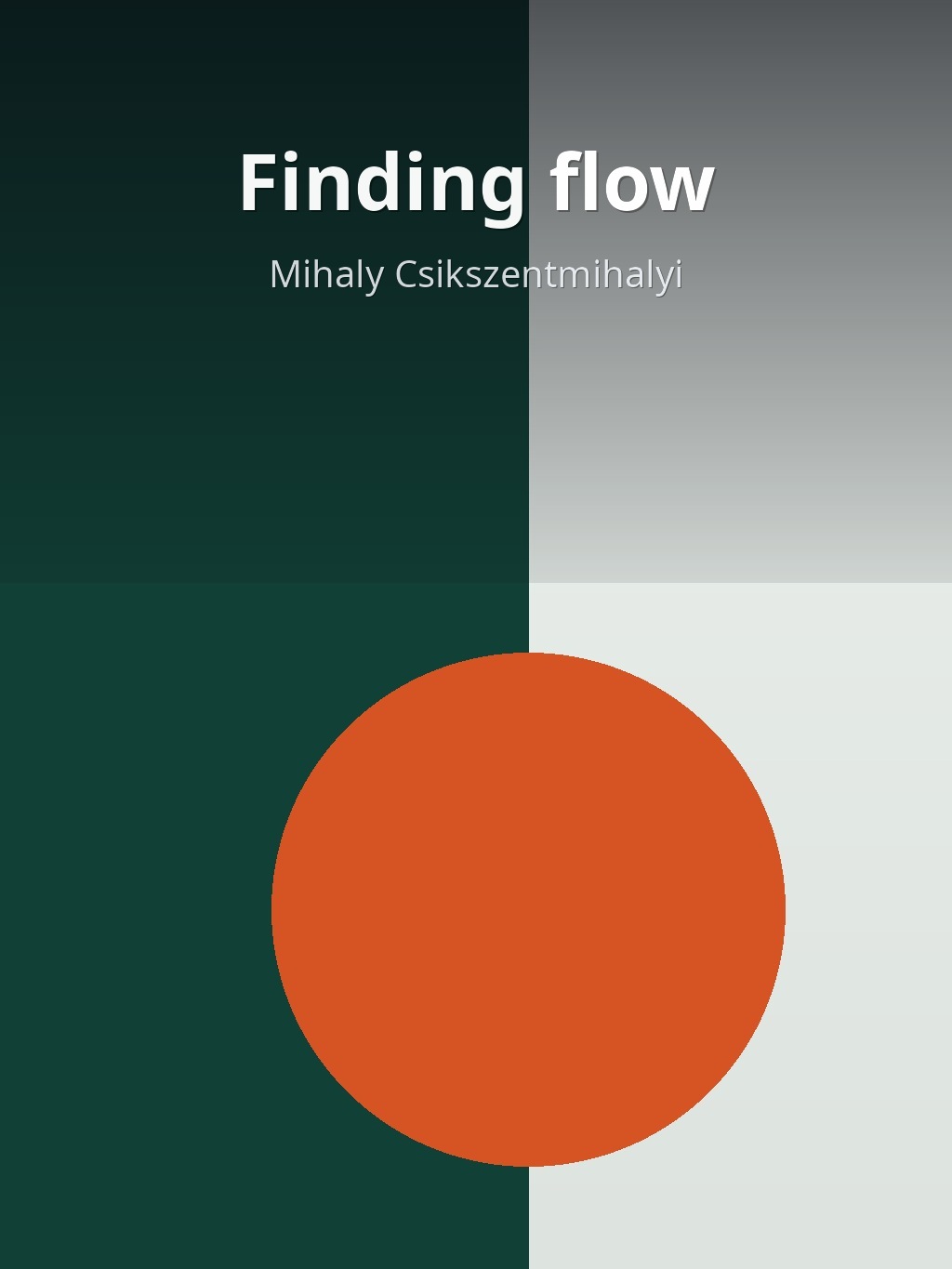 Finding flow by Mihaly Csikszentmihalyi book cover