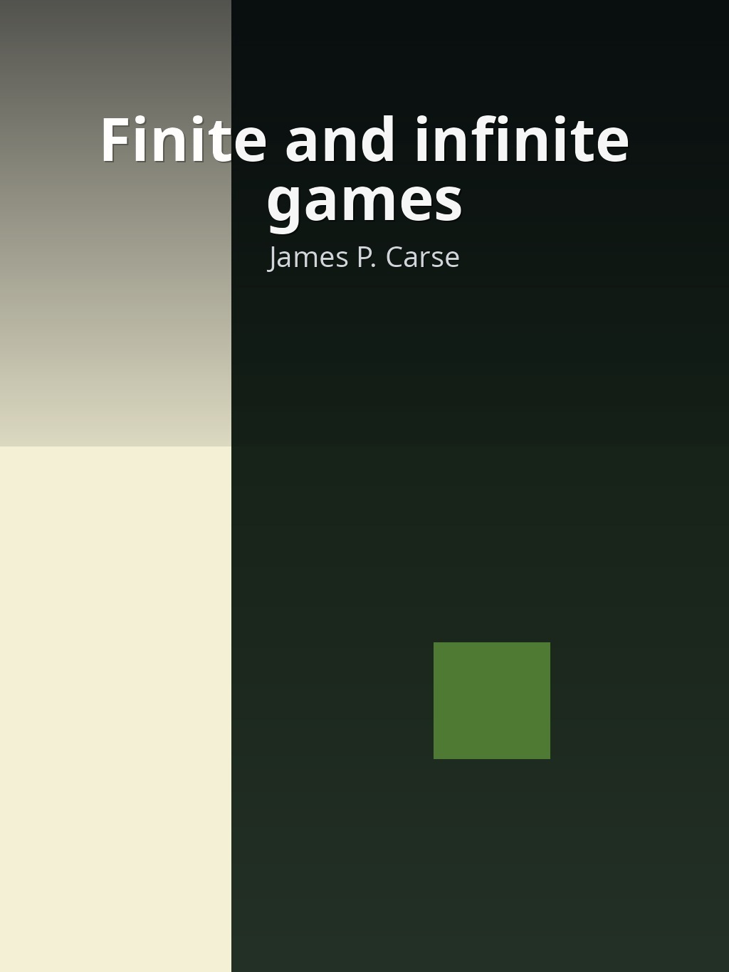 Finite and infinite games by James P. Carse book cover